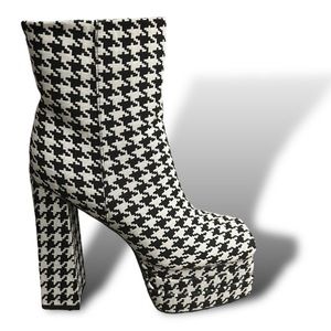 Azalea Wang • Cayenne • Houndstooth Platform Bootie • Dolls Kill